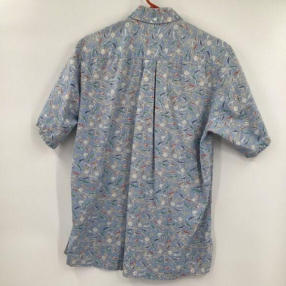 EUC Mens‎ Kahala Hawaiian Fishing Print Button Down - Medium - Picture 6 of 8